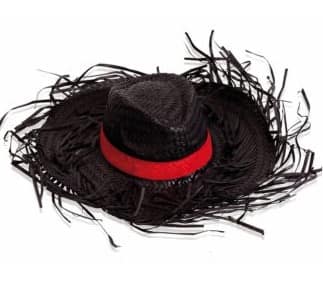 cappello sfrangiato nero cappello sfrangiato nero