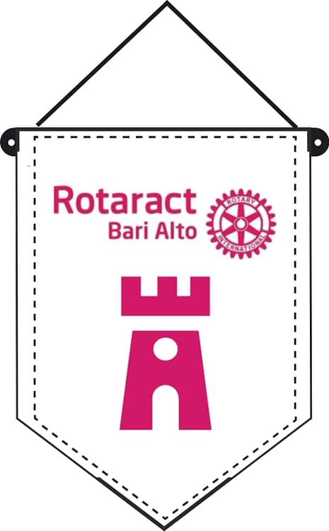 Gagliardetto Standard Grande Rotaract Bari personalizzato Gagliardetto Standard Grande Rotaract Bari