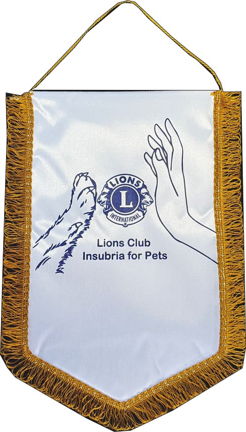Gagliardetto Pentagonale Medio Gold Lions for pet Gagliardetto Pentagonale Medio Gold Lions Insubria