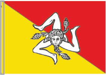 bandiera sicilia con asola laterale bandiera sicilia con asola laterale