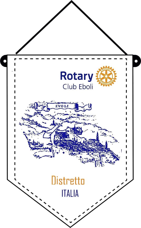 Gagliardetto piccole quantità Rotary Club Eboli personalizzati Gagliardetto piccole quantità Rotary Club Eboli