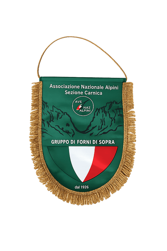 Gagliardetto Economico Alpini Carnici Personalizzato Gagliardetto Economico Alpini Carnici