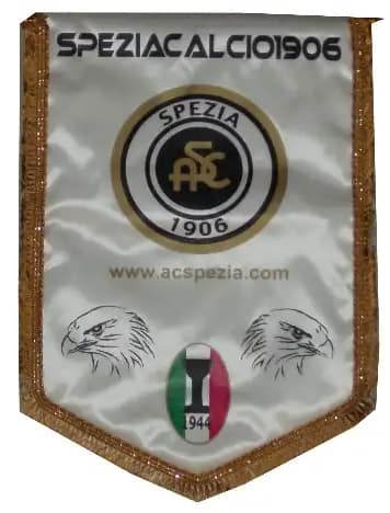 gagliardetto pentagonale grande gold spezia calcio gagliardetto pentagonale gold spezia calcio