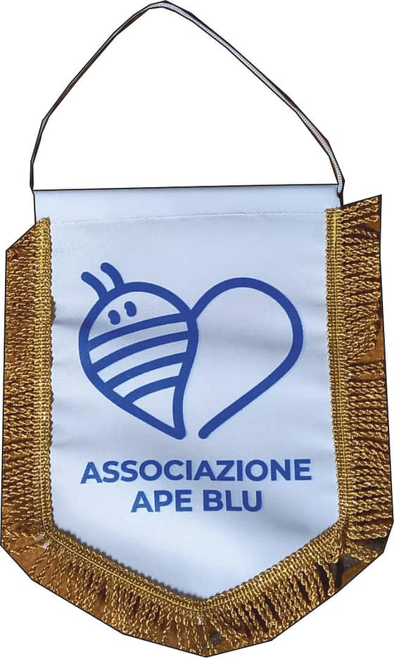 Gagliardetto Standard Piccolo Ape Blu Personalizzato Gagliardetto Standard Piccolo Ape Blu