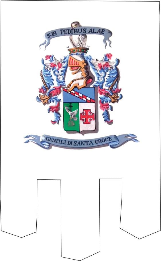 Gagliardetto Araldico con Stemma Famigliare personalizzato Gagliardetto Araldico con Stemma Famigliare