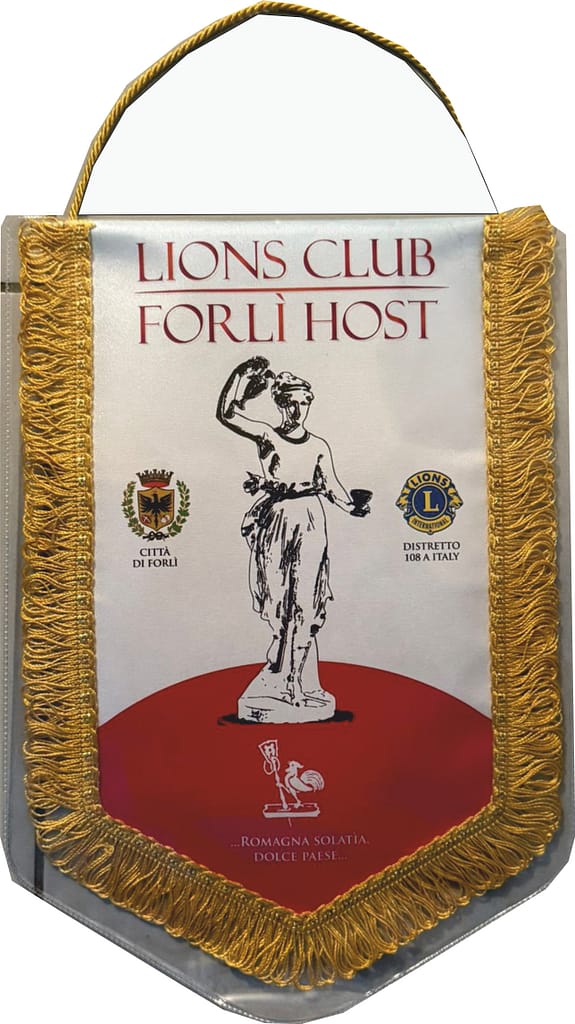 Gagliardetto Pentagonale Medio Gold Lions Forlì personalizzato Gagliardetto Pentagonale Medio Gold Lions Forlì