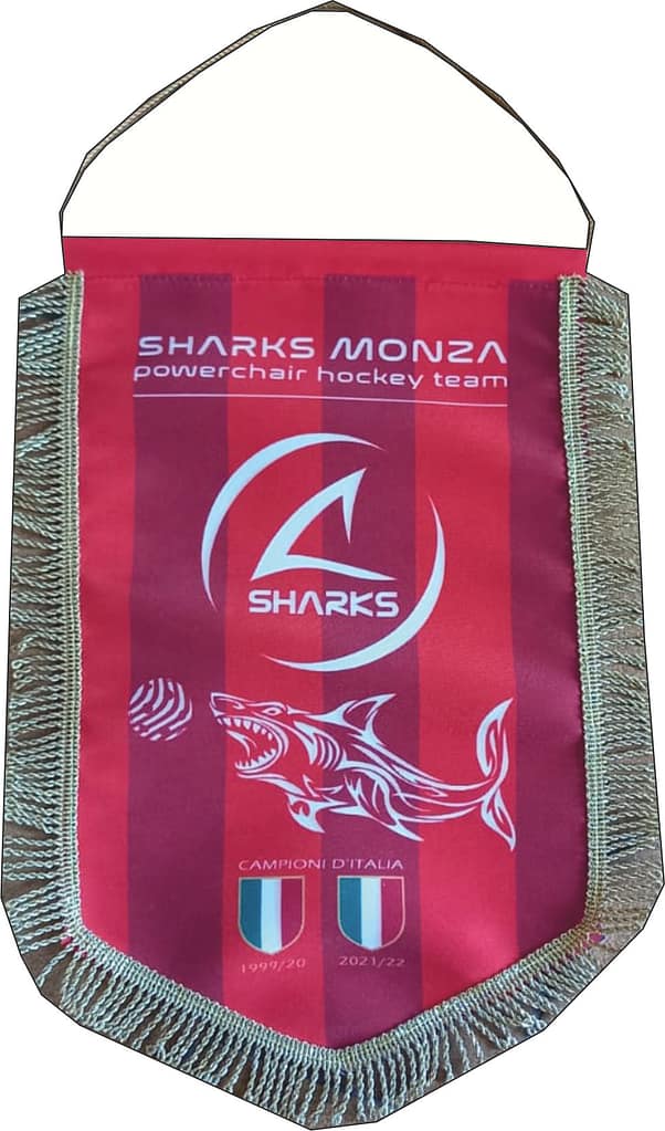 gagliardetto standard medio sharks Monza gagliardetto sharks Monza