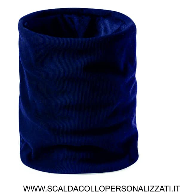 Scaldacollo effetto Velluto Blu Personalizzato Scaldacollo effetto Velluto Blu