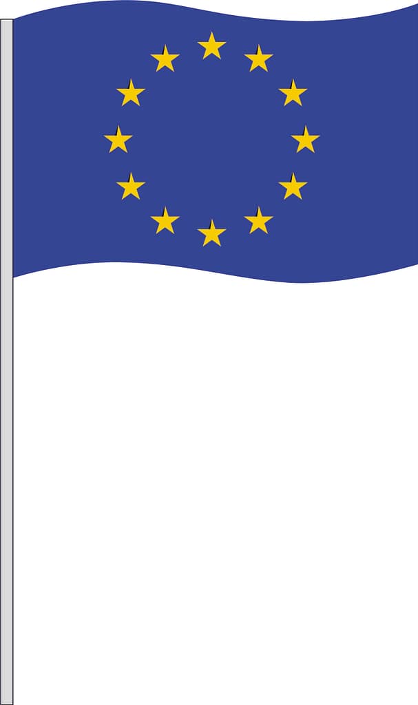 bandierina europa in carta con asta bandierina europa in carta