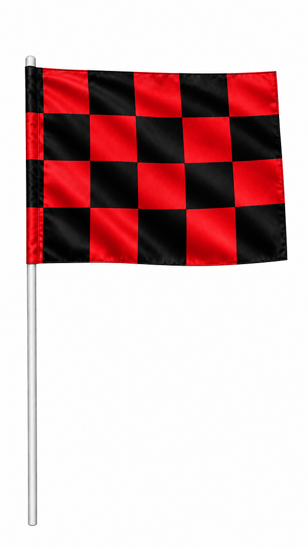 bandierina scacchi rosso nera personalizzata bandierina scacchi rosso nera