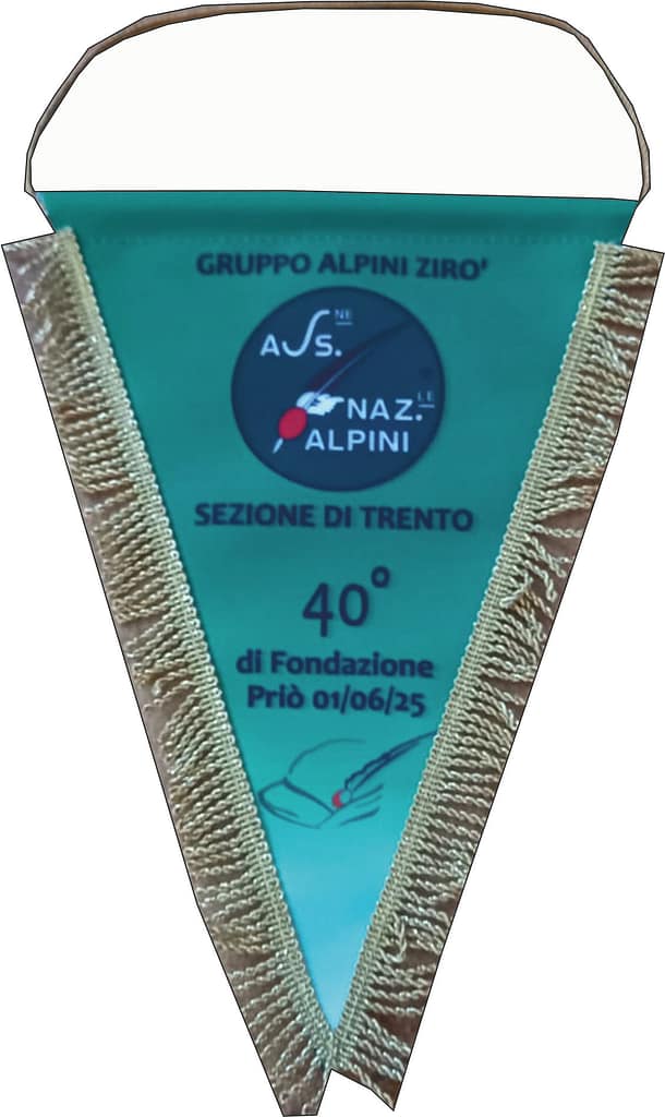 Gagliardetto Alpini di Zirò economico monofacciale Gagliardetto Alpini di Zirò