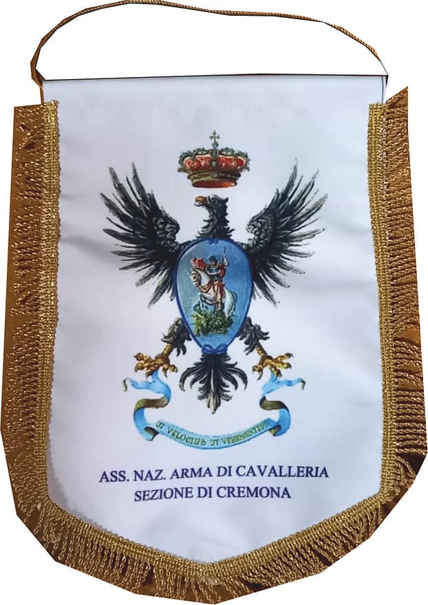 Gagliardetto Araldico Standard Arma di Cavalleria personalizzato Gagliardetto Araldico Standard Arma di Cavalleria