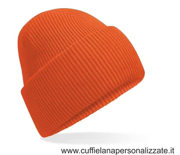 Berretta tinta unita arancione personalizzata Berretta tinta unita arancione