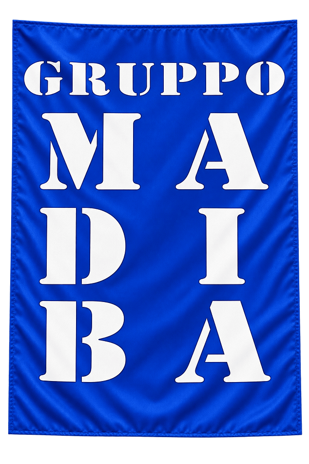 Bandiera a Due Aste Gruppo Mandiba personalizzata Bandiera a Due Aste Gruppo Mandiba