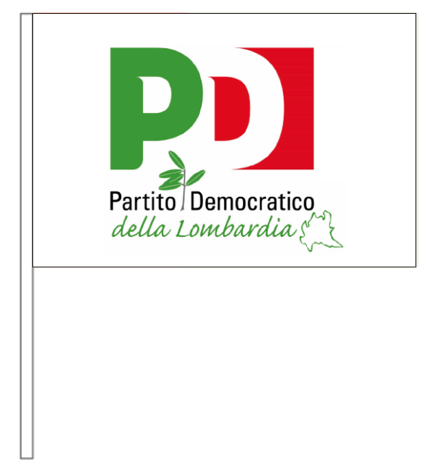 BANDIERE PER PARTITO DEMOCRATICO LOMBARDIA BIANCA BANDIERE PER PARTITO DEMOCRATICO LOMBARDIA
