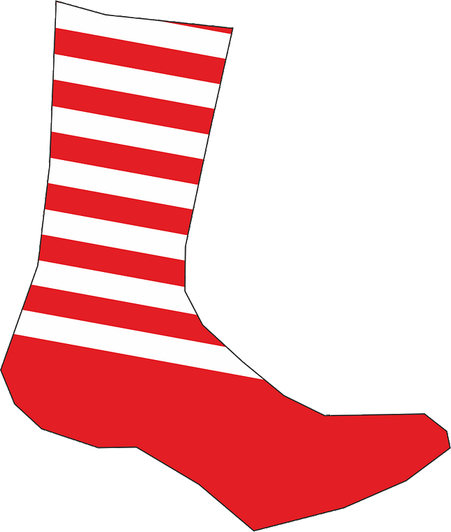 calza multirighe bianco rossa calza multirighe bianco rossa