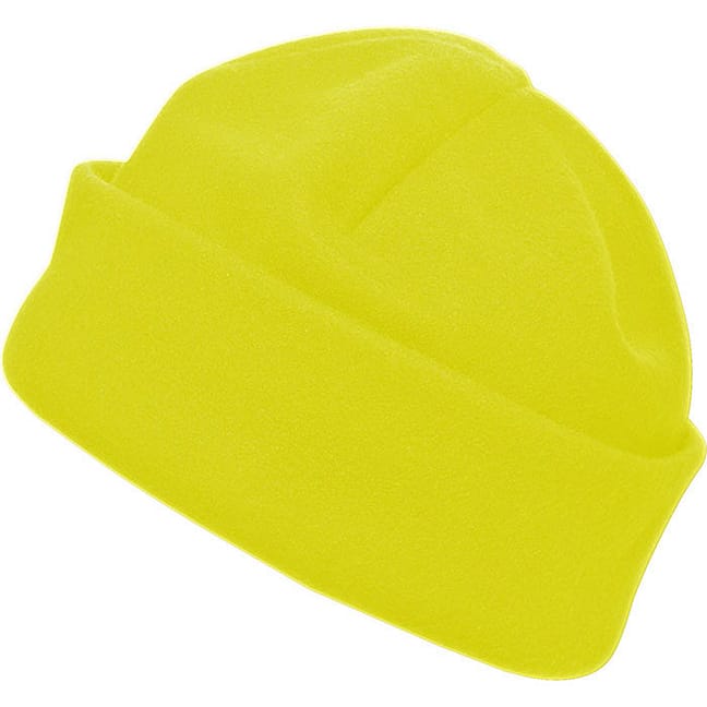 berretto in pile di colore giallo berretto in pile giallo