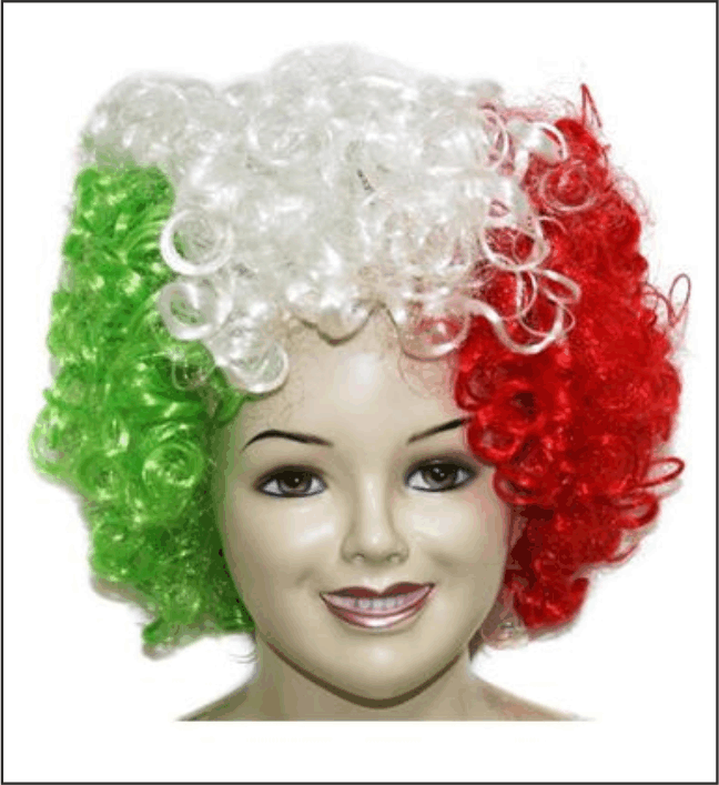 parrucca tricolore parrucca tricolore