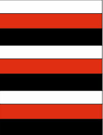 Fascia multifunzione nei colori bianco rosso nero Fascia multifunzione bianco rosso nero
