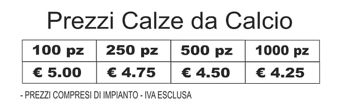 prezzi calze calcio prezzi calze da calcio