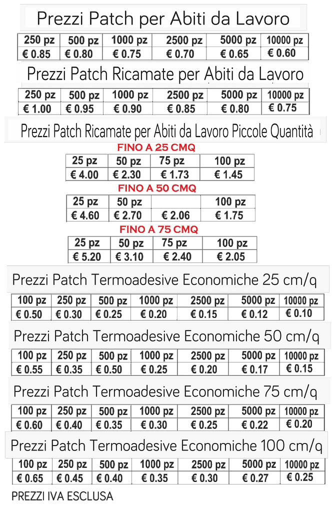 prezzi patch per abiti da lavoro prezzi patch per abiti da lavoro