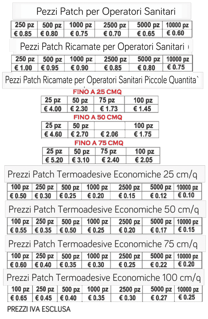 prezzi patch per operatori sanitari prezzi patch per operatori sanitari