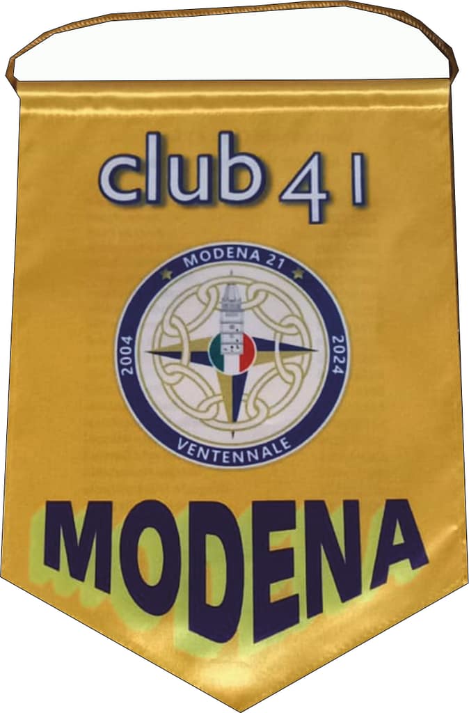 Gagliardetto senza frangia Club 41 Modena Gagliardetto senza frangia Club 41