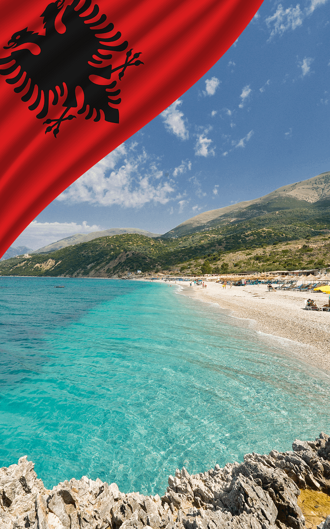 scaldacollo con foto albania bandiera scaldacollo con foto albania