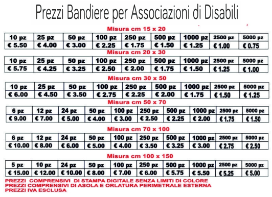 prezzi bandiere per associazioni disabili prezzi bandiere per associazioni disabili