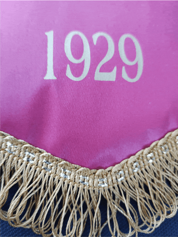 GAGLIARDETTO pentagonale Gold grande personalizzato particolare 1929 GAGLIARDETTO pentagonale Gold grande particolare 1929
