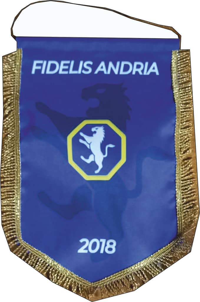 Gagliardetto per squadre calcio Fidelis Andria personalizzato Gagliardetto per squadre calcio Fidelis Andria