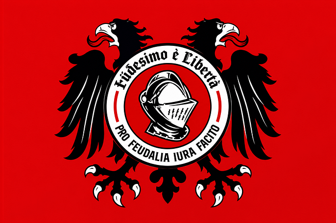 Bandiera Feudalesimo e libertà Rossa Personalizzata Bandiera Feudalesimo e libertà Rossa