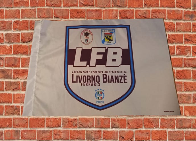 bandiera Livorno Ferraris Bianzè personalizzata bandiera Livorno Ferraris Bianzè