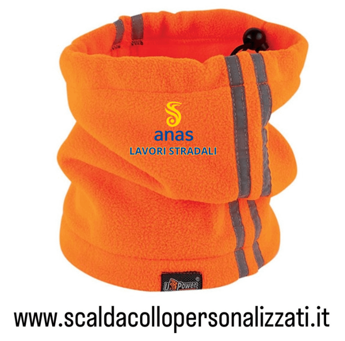 scaldacollo pile personalizzati anas arancio scaldacollo pile personalizzati anas