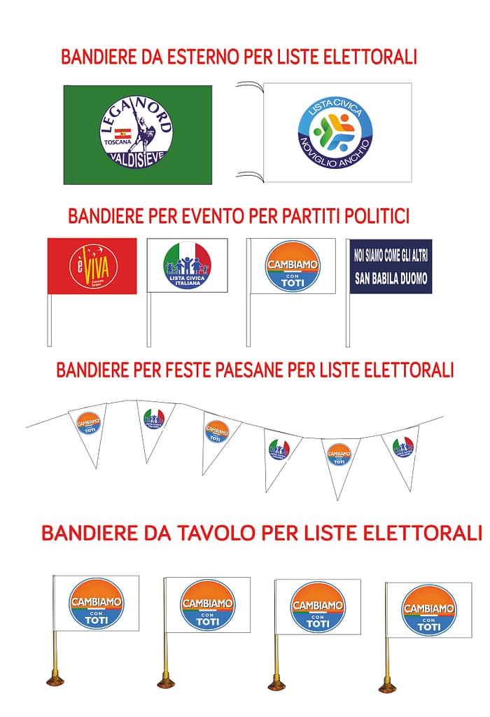 bandiere per liste elettorali bandiere per liste elettorali