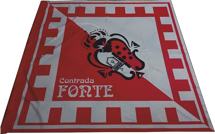 Bandiera per Sbandieratori Contrada Fonte Personalizzata Bandiera per Sbandieratori Contrada Fonte