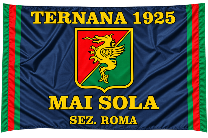 Bandiera a Due Aste Ternana Personalizzata Bandiera a Due Aste Ternana