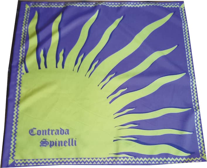 Bandiera per sbandieratori Contrada Spinelli personalizzata Bandiera per sbandieratori Contrada Spinelli
