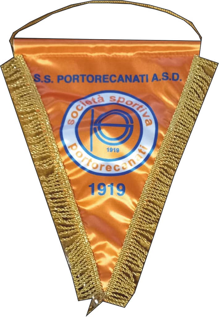 Gagliardetto standard medio Portorecanati Calcio cn stampa digitale Gagliardetto standard medio Portorecanati Calcio