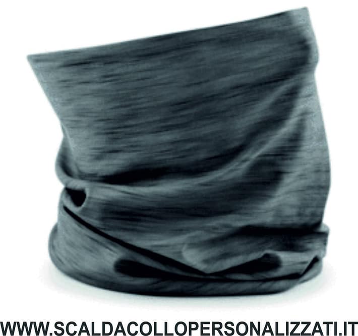 Scaldacollo in Microfibra 3d in colore grigio con personalizzazione.