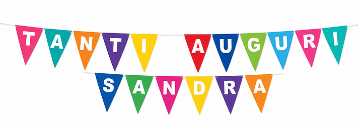 Festone Auguri Sandra Personalizzato Festone Auguri Sandra