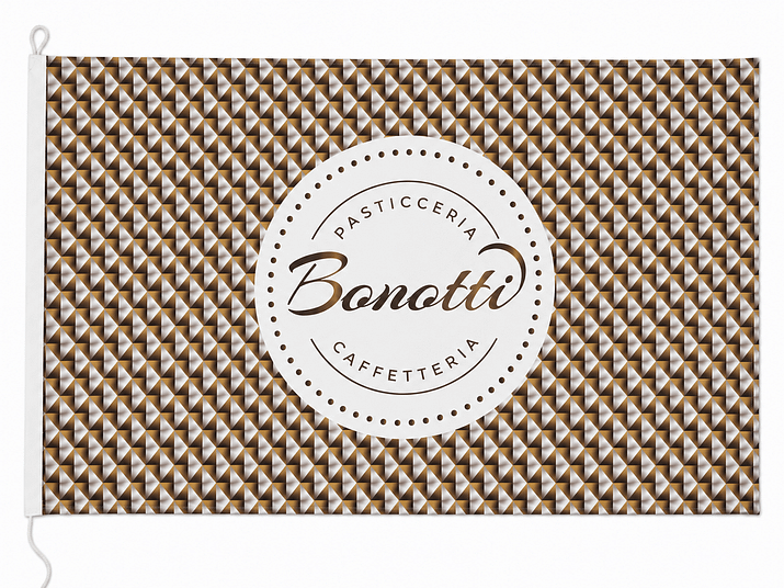 Bandiera Personalizzata in Nautico Pasticceria Bonotti con logo Bandiera Personalizzata in Nautico Pasticceria Bonotti
