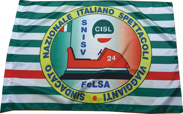 Bandiera Cisl Spettacoli Viaggianti personalizzata Bandiera Cisl Spettacoli Viaggianti