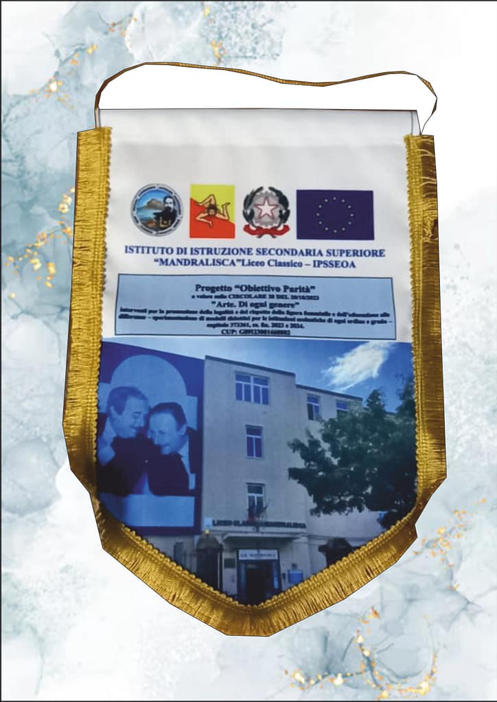 gagliardetto con foto Liceo Mandralisca personalizzato gagliardetto con foto Liceo Mandralisca
