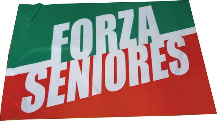 Bandiera per Partiti Politici Forza Seniores Personalizzata Bandiera per Partiti Politici Forza Seniores