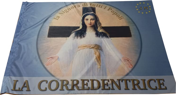 Bandiera con Foto Maria Corredentrice personalizzata Bandiera con Foto Maria Corredentrice