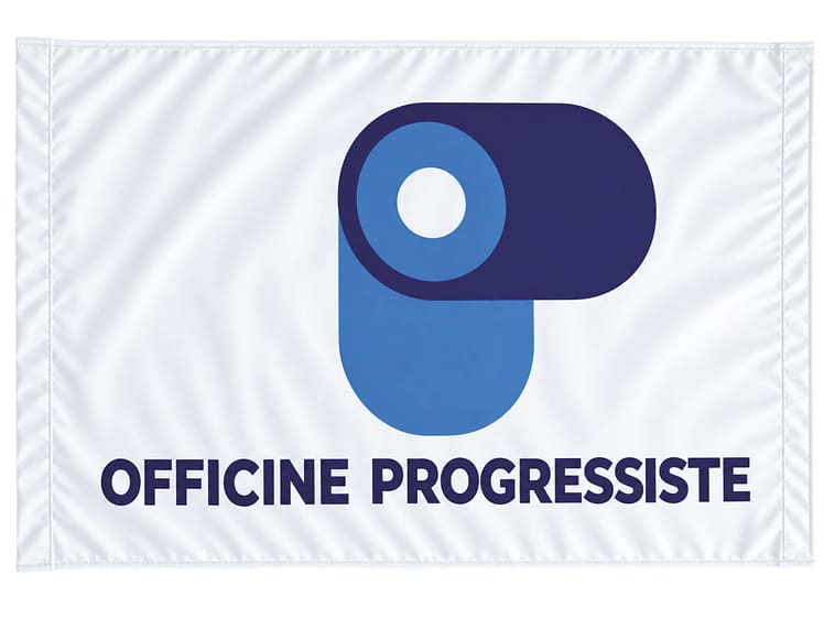 Bandiera da Esterno Officine Progressiste Personalizzata Bandiera da Esterno Officine Progressiste
