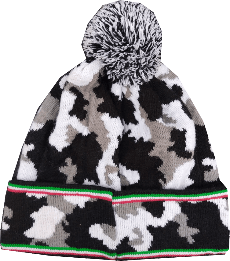 berretto jacquard camouflage bianco nero berretto jacquard camouflage bianco nero