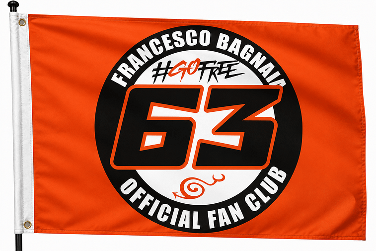 Bandiera da esterno Pecco Bagnaia personalizzata Bandiera da esterno Pecco Bagnaia