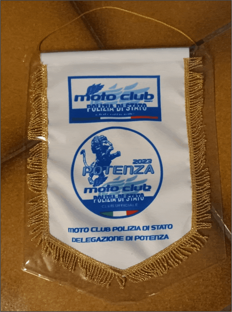 gagliardetto con busta moto club potenza gagliardetto con busta moto club potenza